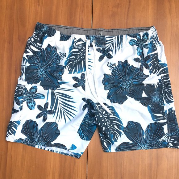 🌊NO BAD DAYS Tropical Swim Trunks Pool Beach Surf Trunks Shorts Mesh Lined - XL - Picture 3 of 3